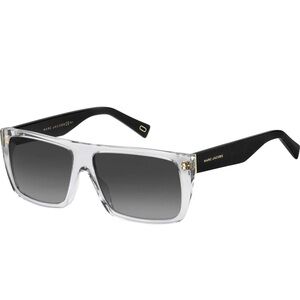 Marc Jacobs Clear Frame Black Temples Gradient Gray Lenses Sunglasses